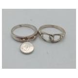 Sterling Silver Charm Ring & Toggle 7.4 Grams