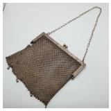 German Silver Antique Mesh Handbag 169grams