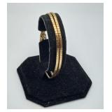 18k Gold Bracelet 2 Strand Omega Type 16.8gms