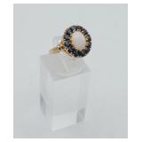 10KT Gold Sapphire & Opal Ring