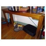 Console Sofa Table Butternut Pecan Wood