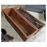 2 Terracotta Red Flower Pots