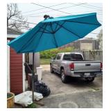 Canvas Retractable Sun Patio Umbrella