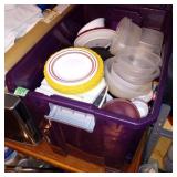 Tub Lot Tupperware Sandwich Maker Dishes