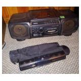 Sanyo CD Player Radio & Logitech Portable Speaker