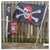 Skull & Cross Bone Pirate Yard Flags