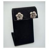 Sterling Silver Dogwood Flower Earrings 5 grams