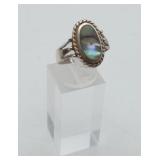 Sterling Silver Abalone Artisan Ring