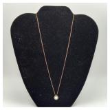 Rose Gold on Sterling Silver Opal Necklace