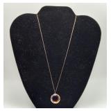 Sterling Silver Cosmic Ring Pedant Necklace