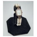 Sterling Silver Pearl Ladies Watch Time Piece