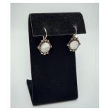 Sterling Silver Mother of Pearl Dangle Earrings