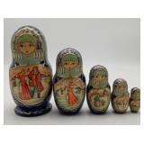 Hand Painted Matryoshka Russian Nesting Doll SIGNE