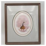 SIGNED P Buckley Moss Goose Print Framed Art