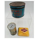 Advertising Tins Maxwell House Semets Amer Can