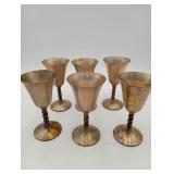 Spanish Silver Plate Wine Goblets Bridalane 6 pcs