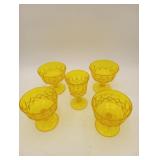 5 Noritake Perspective Yellow Sherbet Glasses