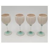 Tulip Wine Glasses Newman Ceramic Works Stemware