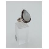 Sterling Silver Pear Shape Quarta Ring