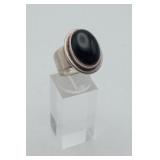 ARTIST MADE Sterling Silver Black Onyx Ring