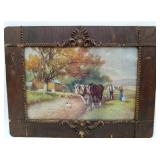 WH Chandler? Farm Print Oak Frame
