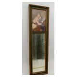 Antique Trumeau Mirror Gold Gilt Mother & Child
