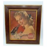 1948 Coke Coca-Cola Girl Calendar Top FRAMED