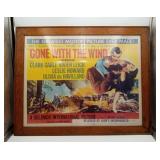Gone With The Wind Half Sheet Movie Poster FRAMED