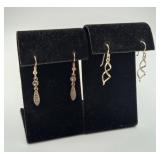 Sterling Silver Marcasite & Twisted Dangle Earring