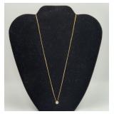 Gold Over Sterling Silver CZ Necklace