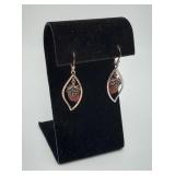 Sterling Boho Carnelian Teardrop Earrings
