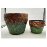 Robinson Ransbottom Roseville Pottery Planters 2pc