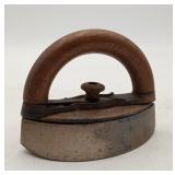 Wood Handle Sad Iron Salesmans Sample