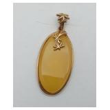 Gold over Sterling Silver Butterscotch Pendant