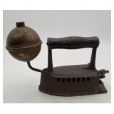 Charcoal Powered Cast Iron Brass Tank Steam Iron