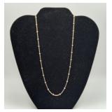 Sterling Silver Beaded Chain Necklace 9.6 grams