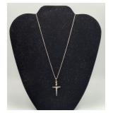 GF Cross Crucifix Pendant Sterling Box Chain