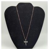 Sterling Silver Dragonfly Pendant Necklace