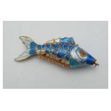 Chinese KOI Cloisonne Articulated Fish Pendant