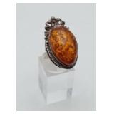 Sterling Silver Baltic Amber Ring