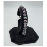 Peacock Colored Pearl Bracelet 6-8mm