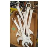 Large SAE Box Open Wrenches 1-15/16 to 7/8