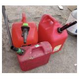 3 Plastic Safety Gas Cans 5 Gallon