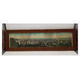 Antique Oak Frame Genoa Italy Panoramic View Print