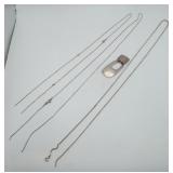 Sterling Silver Necklaces for Repair or Scrap 17gm