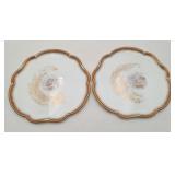 France Limoges Porcelain Cherub Plates 2pcs