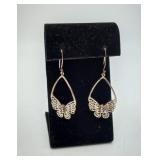 Sterling Silver Butterfly Dangle Earrings