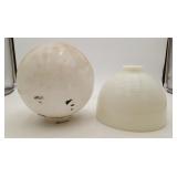 Milk Glass White Opal Glass Lamp Ball Shade 2pcs