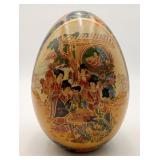 9' Satsuma Geisha Decorative Gold Trim Egg