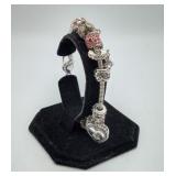 Pandora STYLE Bead Charm Bracelet Silver Color